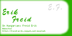 erik freid business card